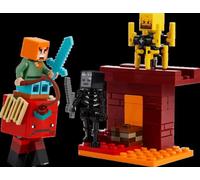LEGO minecraft 21266 La bataille de la lave du Nether Idée Cadeau,Maquette,Décoration Maison