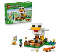 LEGO Minecraft La Ferme à Poulet - Jouet de Construction avec Minifigurine de Fan de Poule, Figurines Mobs de Bébé Zombie & Renard - Cadeau Gaming pour Fille ou Garçon dès 7 Ans 21585