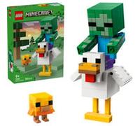LEGO Minecraft 21582 Poule Chevauchée - Jeu de Construction pour Garçon ou Fille dès 9 ans