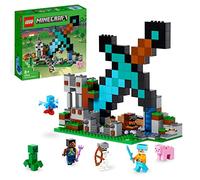 LEGO Set Minecraft L’Avant-Poste de l’Épée 21244 - Figurines Creeper, Guerrier Gardien, Squelette