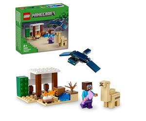 LEGO Minecraft L’Expédition de Steve dans Le Désert - Jouet Maison avec 3 Figurines Dont Steve - Table de Fabrication & Hache Enchantée - Cadeau pour Gamer, Garçon ou Fille dès 6 Ans 21251