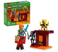 LEGO Minecraft 21266 La bataille de la lave du Nether - Jouet pour fans de jeux vidéo