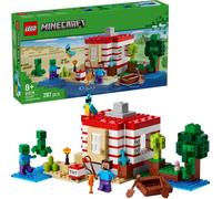 LEGO Minecraft La Maison de la Jungle TNT - Pièce de collection du jeu vidéo - Jouet incluant un bateau & les figurines de Steve, Creeper et Zombie - Cadeau pour fille & garçon à partir de 8 ans - 212