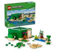 LEGO Minecraft La Maison de la Plage de la Tortue - Jouet avec Figurines d'animaux & Mobs - Accessoires Dont Une Table de Fabrication - Cadeau pour Gamer, Garçon ou Fille dès 8 Ans 21254