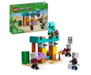 LEGO Minecraft La Patrouille d’Illageois du Désert - Jouet de Construction avec Figurines Dont Un Pillard, Un Vindicateur & Un Chevalier Cactus - Cadeau pour Gamer, Garçon ou Fille dès 7 Ans 21267