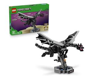 LEGO Minecraft Le Dragon de l’Ender - Figurine - Jeu Interactif avec Ailes Articulées & Portail de Sortie - Décoration de Chambre d'enfant - Cadeau Gaming pour Garçon, Fille dès 10 Ans ou Fan 21595