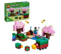 LEGO Minecraft Le Jardin des Cerisiers en Fleurs - Jeu de Construction avec Arbres, Figurine de Sunny, Abeilles & Mobs Dont Un Zombie - Cadeau pour Gamer, Garçon ou Fille dès 8 Ans 21260
