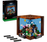LEGO Minecraft L'établi, jeu vidéo avec 8 personnages dont Steve, Alex, des créatures et des biomes, modèle pour le 15e anniversaire, idée de cadeau pour adultes, hommes & femmes 21265
