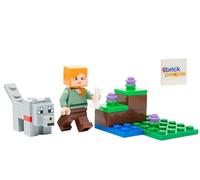 LEGO Minecraft Mini ensemble : figurine Alex avec loup et os