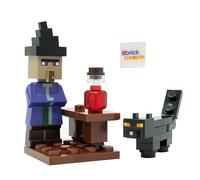 LEGO Minecraft Mini-figurine sorcière avec chat noir et potion