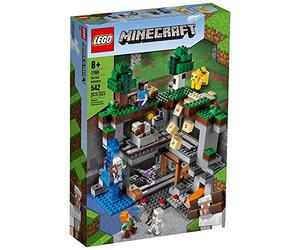 LEGO Minecraft The First Adventure 21169 Hands-On Minecraft Playset; Fun Toy Featuring Steve, Alex, a Skeleton, Dyed Cat, Moobloom and Horned Sheep, New 2021 (542 Pieces)