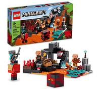 LEGO Minecraft The Nether Bastion Set 21185 Battle Action Toy avec Mob, figurines Piglin Brute & Strider pour enfants, garçons et filles à partir de 8 ans