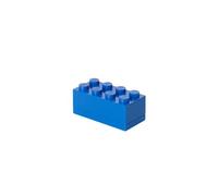 LEGO Mini Box 8 Knobs bleu - Boîte de rangement compacte pour snacks, bijoux, accessoires cheveux, souvenirs - Facile à nettoyer, 46x92x43 mm