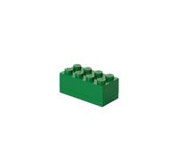 LEGO Mini Box 8 Knobs vert - Boîte de rangement compacte pour snacks, bijoux, accessoires cheveux, souvenirs - Facile à nettoyer, 46x92x43 mm
