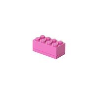 LEGO Mini Box 8 Knobs violet vif - Boîte de rangement compacte pour snacks, bijoux, accessoires cheveux, souvenirs - Facile à nettoyer, 46x92x43 mm