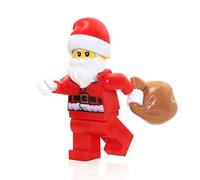 LEGO Mini figurine de vacances – Père Noël (avec sac à jouets) Rouge