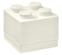 LEGO mini pierre de rangement 4 plots 4,6 x 4,3 cm polypropylène blanc Blanc G