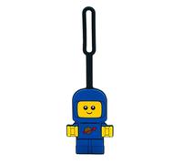 Lego Minifigures Étiquette de sac - Bleu Spacebaby (53650), silicone, étiquette de bagage pour voyage, vacances, croisière, sac à dos d'école breloque