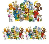 LEGO Minifigures Série Animaux 28 - Boîte Mystère - 1 des 12 Jouets Surprises à Collectionner - Figurines Dont Lion, Lapin, Chat & Dauphin - Pinata pour Garçon ou Fille dès 5 Ans 71051 (Lot de 3)