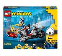 LEGO Jouet de construction 75549 Minions La course-poursuite en moto avec Gru, Bob et Stuart 6+