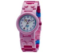 LEGO Montre Stéphanie de Friends 8020172 pour Enfant à Construire avec Bracelet à maillons et Figurine|Rose/Blanc|Plastique|diamètre du Cadran 25 mm|à Quartz analogique|garçon/Fille|Produit Officiel