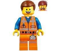 LEGO Movie 2 70826 Emmet Smile/Scream Worn Uniform Minifigure Split from 70826 Set (emballé)