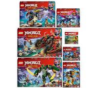 LEGO Ninjago 7 pièces : 71838 Kai's Motorcycle Race, 71839 Arins Spinjitzumech, 71842 Rontu the Master Dragon, 71843 Rogues Mech Dragon Rider, 71844 Ninja Action Racer, 71845 Lloyds Jet-Mech & 30650