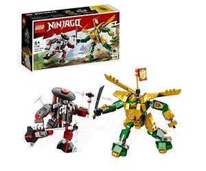 LEGO Ninjago 71781 Le Combat des Robots de Lloyd - Évolution, Jouet pour Enfants de 6 Ans, avec Minifigurines Évolutives Guerrier Squelette et Lloyd Doré