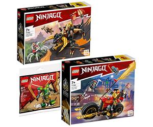 Lego Ninjago 71782 Coles Evo, 71783 Kais Mech Bike EVO & 30593 Lloyd Suit Mech Polybag