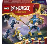 LEGO NINJAGO Battle set avec la mite de Jay, figurine d'action pour les enfants à partir de 6 ans, garçons et filles, Dragon Rising set avec la minifigure de jeu de rôle de Jay, idée cadeau, 71805
