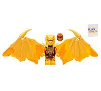 Lego Ninjago Crystalized: Cole Golden Dragon Minifig avec épée en Cristal