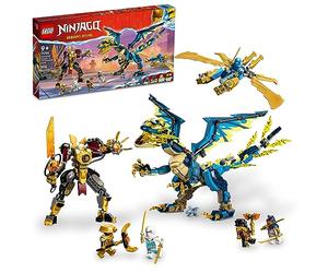 LEGO NINJAGO Dragon Élémentaire vs. The Empress Mech 71796 Ensemble de jouets de construction, comprenant un dragon, un mech, un planeur ninja et 6 figurines, cadeau pour garçons et filles de 9 ans et