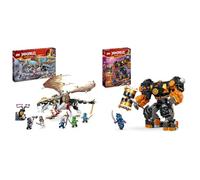 LEGO Ninjago Egalt Le Maître Dragon, Jouet Ninja avec 5 Minifigurines Ninja Dont Personnages Lloyd & Ninjago Le Robot Élémentaire de la Terre de Cole, Jouet de Construction pour Garçons et Filles