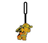 Lego Ninjago 53341 Étiquette de bagage en silicone pour voyage, valise, sac à dos, sac de plage d'été - Arin (53341) avec surface inscriptible au dos pour identification d'identification. Dimensions :