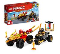 LEGO Ninjago Le Combat en Voiture et en Moto de Kai et Ras - Jouet Ninja de Course - Loisir Créatif Enfant 4 Ans avec 2 Minifigurines de la série TV L’Ascension des Dragons - Idée Cadeau 71789