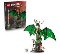 LEGO Ninjago Le Dragon Gardien - Maquette de Figurine de Dragon Articulée - Minifigurine de Maître WU & Présentoir Pittoresque Imitation Roche - Cadeau pour Garçon dès 14 Ans 71847
