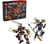 LEGO Ninjago Les Robots Titan Jumeaux - Jouet Ninja avec 2 Figurines & 3 Minifigurines Dont Kai & NYA - Décoration de Chambre d'enfant - Cadeau d'anniversaire pour Garçon Ado ou Fan dès 12 Ans 71870