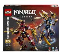 LEGO Ninjago Les Robots Titan Jumeaux - Jouet Ninja avec 2 Figurines & 3 Minifigurines Dont Kai & NYA - Décoration de Chambre d'enfant - Cadeau d'anniversaire pour Garçon Ado ou Fan dès 12 Ans 71870