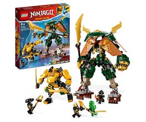 LEGO Ninjago Lloyd en Arins ninjateammecha, Mechs Set met 2 Combineerbare Actiefiguren en 5 Minifiguren, Ninja Bouwpakket voor Kinderen, Rollenspel Cadeau voor Jongens en Meisjes 71794