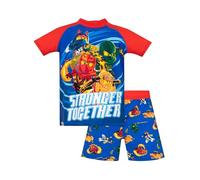 LEGO Ninjago Maillot De Bain Garçon | Ninja Maillot Piscine Garcon | Déguisement Ninjago | Marchandises Officielles | Bleu | 7-8 Ans