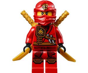 Lego Ninjago :Mini Figurine Kai (ninja rouge) avec étui d’épée et deux Katanas (Sabres)