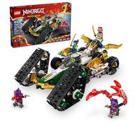 Lego Ninjago Ninja Team Combo Véhicule Combo 71820 4 en 1 pour Enfants avec Planeur, Course Tout-Terrain et 2 Jouets de Moto, Cadeau d'anniversaire pour garçons et Filles