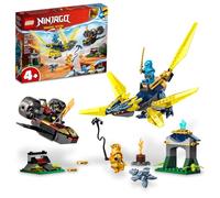 LEGO Ninjago NYA et Arin's Baby Dragon Battle 71798 Jouet de construction avec jet, 2 dragons, 3 figurines et bébé Riyu, idée cadeau pour les tout-petits à partir de 4 ans