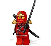 Lego Ninjago Red Ninja Mini figurine - Kai ZX avec deux épées Shamshir noires par LEGO