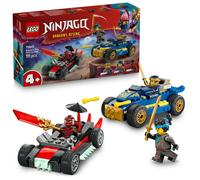 Le duel en voitures de course de Rogue et Drix