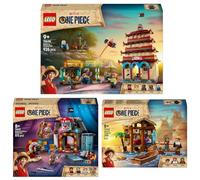 Lego One Piece Lot de 3 : 75636 Cabane dans le village de l'éolienne, 75637 Chapiteau de cirque de Buggy le Clown & 75638 Défi dans le parc d'Arlong