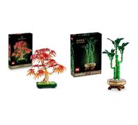LEGO Pack Botanicals - Inclut Le Bambou Porte-Bonheur (10344) & Le Bonsaï d'Érable Rouge du Japon (10348) - Plantes Artificielles à Construire - Déco Intérieure DIY - Cadeau pour Adultes