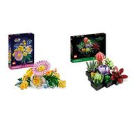 LEGO Pack Botanicals - Inclut Le Petit Bouquet de Fleurs (10347) & Les Succulentes (10309) - Sets de Plantes & Fleurs Artificielles à Construire - Déco Intérieure - Cadeau pour Adultes