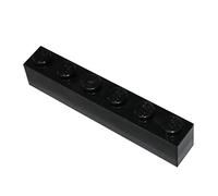 LEGO Parts and Pieces: Black 1x6 Brick x50