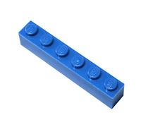 LEGO Parts and Pieces: Blue (Bright Blue) 1x6 Brick x50